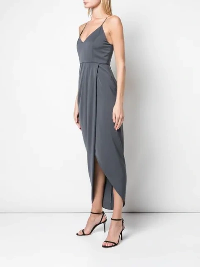 Shop Shona Joy Draped Slip Dress In Grey