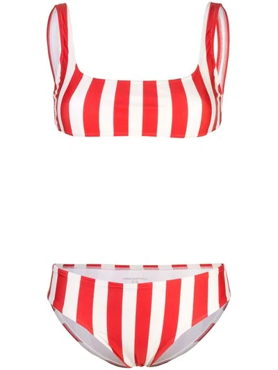 Osklen Striped Bikini Set In Red | ModeSens