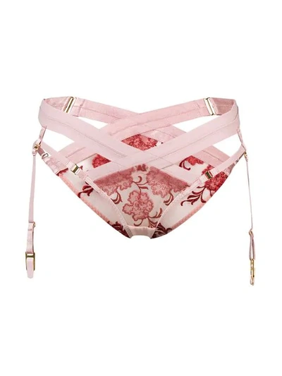 Shop Bordelle Amaya Harness Brief In Pink