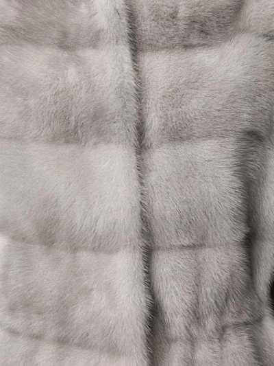 LISKA 拼接设计连帽大衣 - 灰色