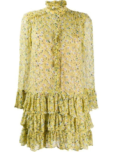 Shop Zadig & Voltaire Rebbie Anemone Dress In Yellow
