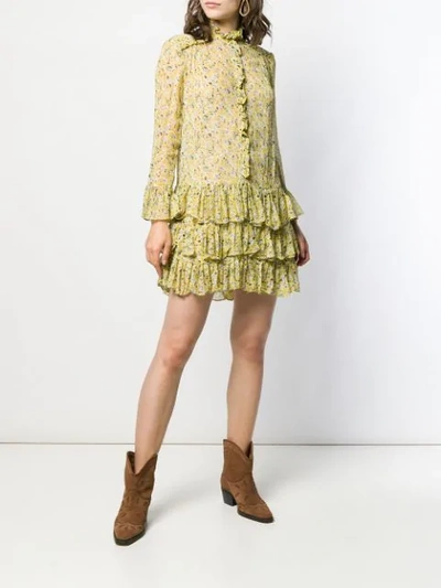 Shop Zadig & Voltaire Rebbie Anemone Dress In Yellow