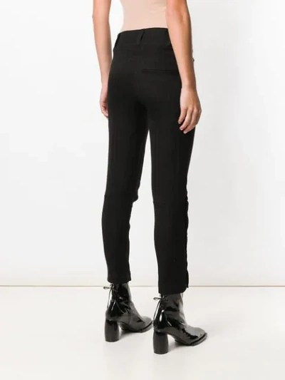 Shop Ann Demeulemeester Buttoned Skinny Trousers In Black