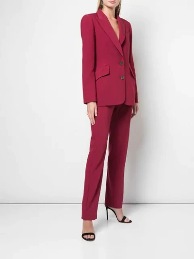 Shop Carolina Herrera Einreihiger Blazer In Currant