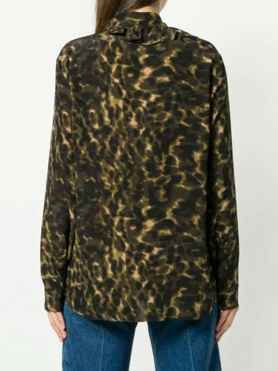 Shop Stella Mccartney Leopard Print Blouse In 8489 Khaki Multicolor