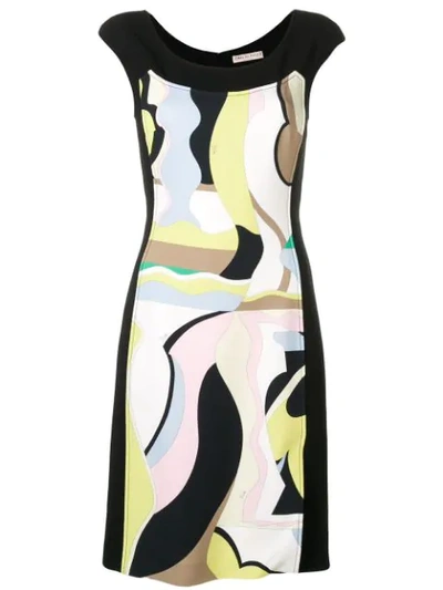 Shop Emilio Pucci Vallauris Print Cap Sleeve Dress In 007 Smeraldo/menta