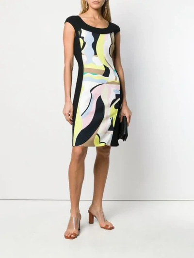 Shop Emilio Pucci Vallauris Print Cap Sleeve Dress In 007 Smeraldo/menta