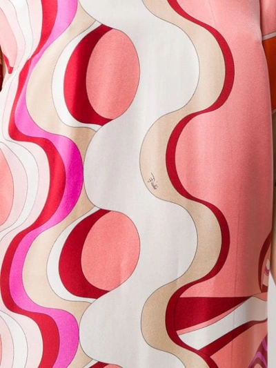 Shop Emilio Pucci Copacabana Print Silk Mini Dress In 002 Fuxia/corallo
