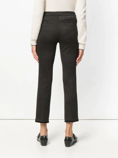 Shop Cambio Polka Dot Cropped Trousers In 818