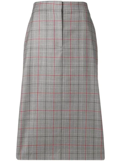 Shop Calvin Klein 205w39nyc Checked Pencil Skirt In Grey