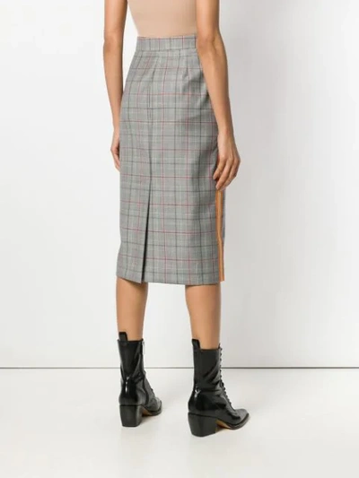 Shop Calvin Klein 205w39nyc Checked Pencil Skirt In Grey