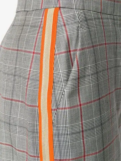 Shop Calvin Klein 205w39nyc Checked Pencil Skirt In Grey