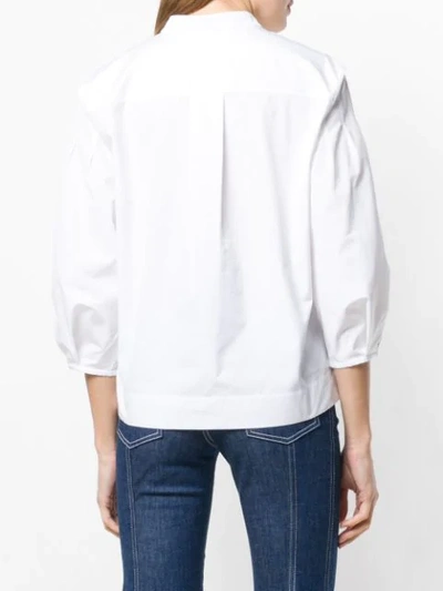 Shop Chloé Laser Cut Shirt In White