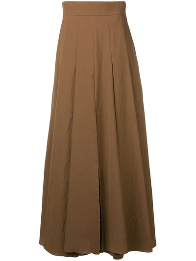 Shop Brunello Cucinelli Flared Skirt In Brown