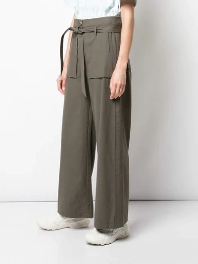 Shop Opening Ceremony Wide-leg Cargo Trousers In Green