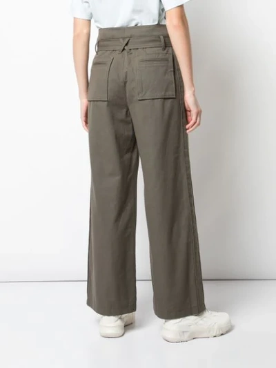 Shop Opening Ceremony Wide-leg Cargo Trousers In Green
