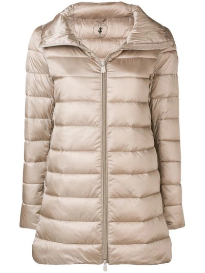 Shop Save The Duck Padded Shell Jacket - Farfetch In Neutrals