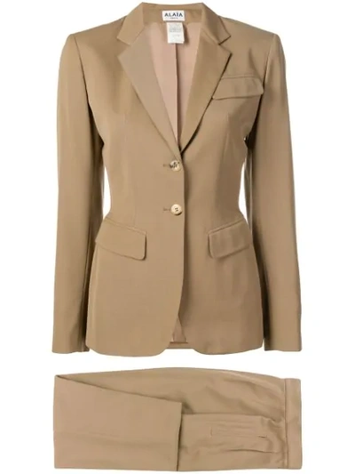 Pre-owned Alaïa Two-piece Suit In Neutrals