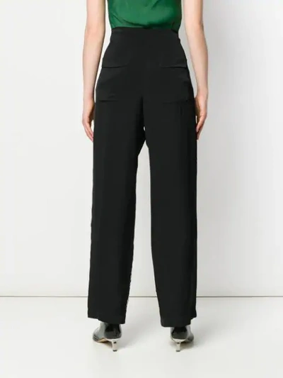 Shop Haider Ackermann Bi-material Trousers In White