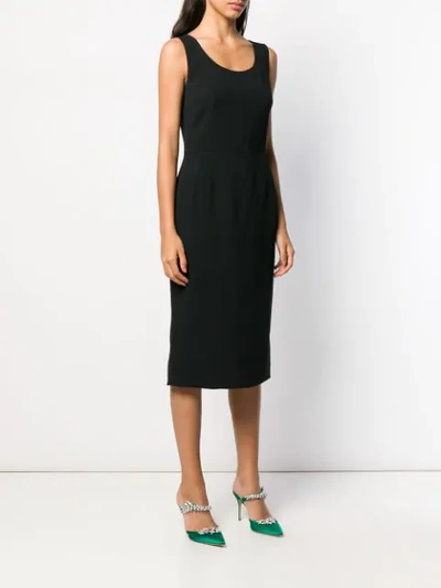 Shop Dolce & Gabbana Cady Fitted Dress In Black