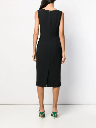 Shop Dolce & Gabbana Cady Fitted Dress In Black