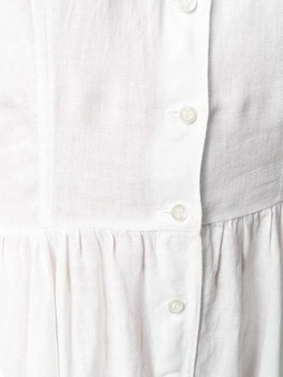 Shop Aspesi Flared Shirt Dress - White