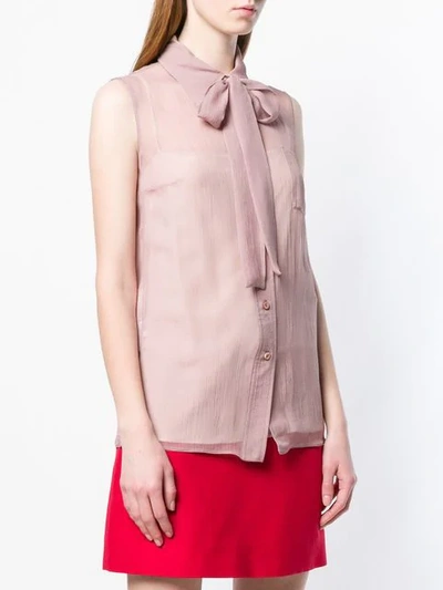 Shop Prada Sleeveless Shirt In Pink