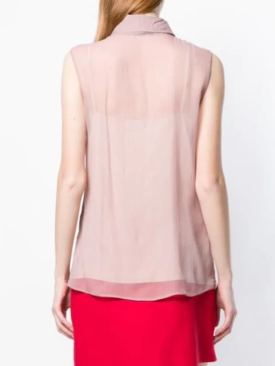Shop Prada Sleeveless Shirt In Pink
