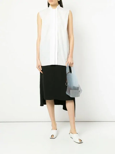 Shop Jil Sander High Rise Asymmetric Skirt In Black