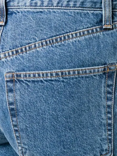 Shop Helmut Lang High-waisted Denim Shorts In Blue