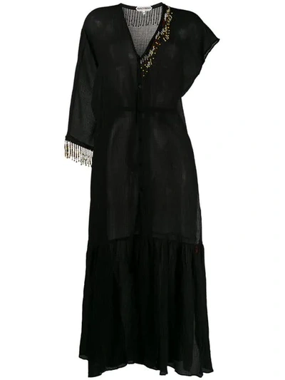 Giacobino Bead Embellished Shirt Dress In Black
