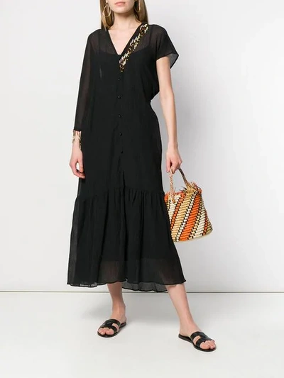 Giacobino Bead Embellished Shirt Dress In Black