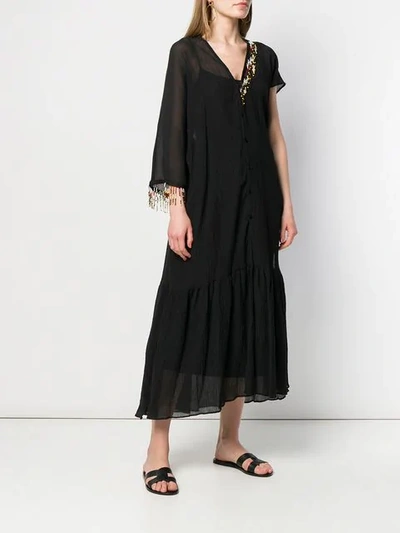 Giacobino Bead Embellished Shirt Dress In Black