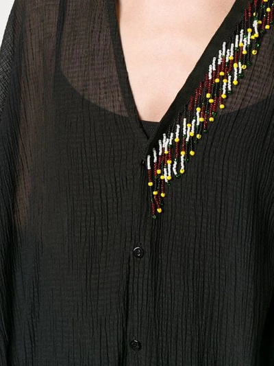 Giacobino Bead Embellished Shirt Dress In Black