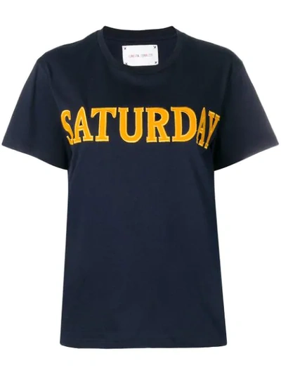 Shop Alberta Ferretti Saturday T-shirt In Blue