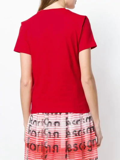 Shop Msgm Logo Print T-shirt In Red