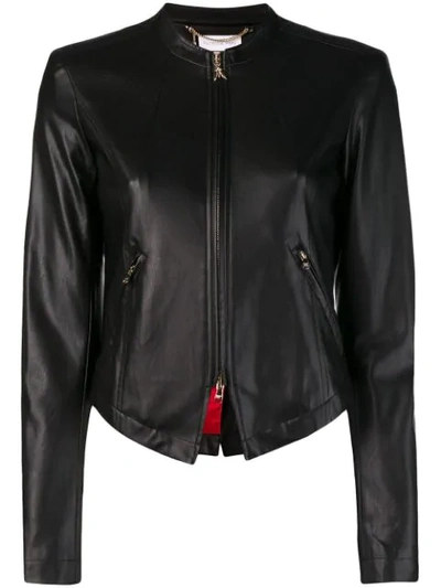 Shop Patrizia Pepe Biker Jacket - Black