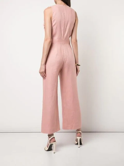 Shop Alexis Odalys Ruffled Collar Jumpsuit In Blush