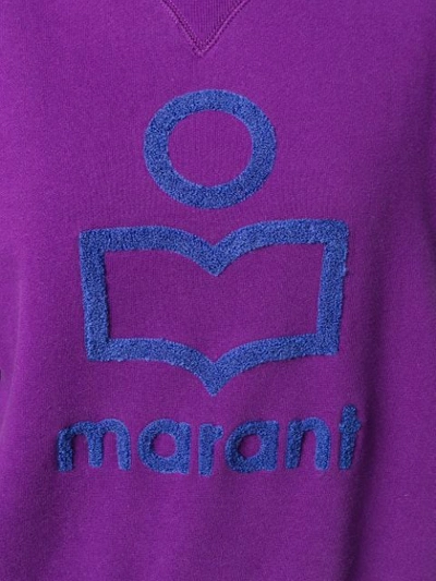 Shop Isabel Marant Étoile High-neck Logo Sweatshirt In Purple