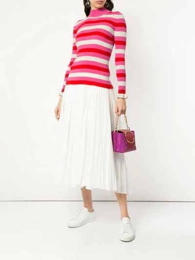 Shop Maggie Marilyn You Make Me Happy Jumper In Pink/white/red