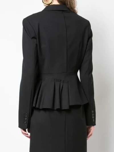 Shop Jason Wu Collection Asymmetric Peplum Blazer In Black