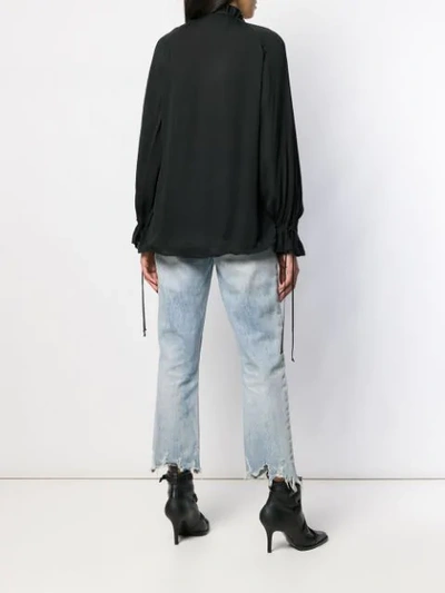 Dsquared2 Ruffle Blouse In Black