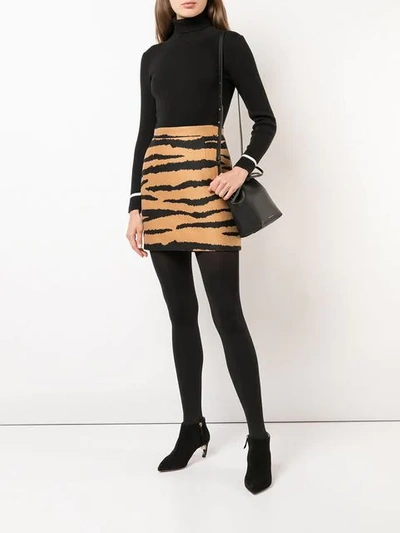 Shop Proenza Schouler Tiger Jacquard Mini Skirt In Brown