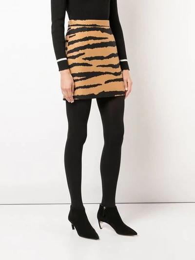 Shop Proenza Schouler Tiger Jacquard Mini Skirt In Brown