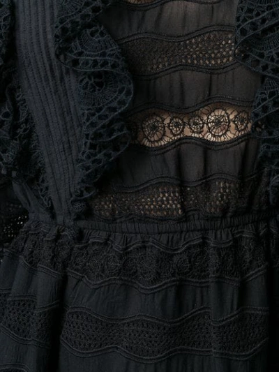 Shop Ulla Johnson Crochet Mini Dress In Black