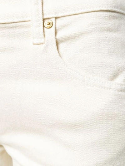 KHAITE 低腰直筒牛仔裤 - 白色
