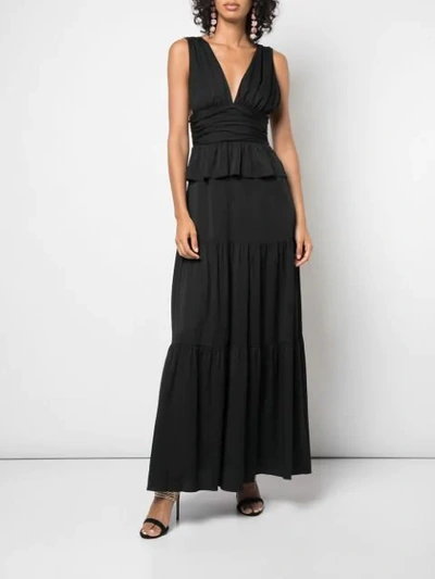 Shop Cynthia Rowley 'zadie' Maxikleid - Schwarz In Black