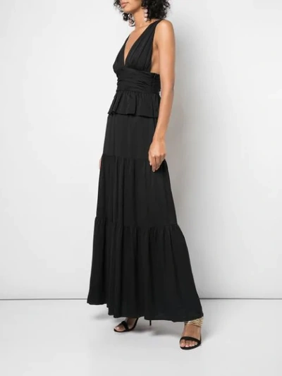 Shop Cynthia Rowley 'zadie' Maxikleid - Schwarz In Black