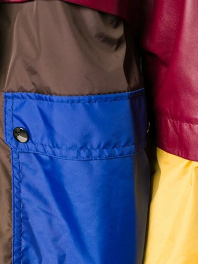 Shop Marni Colour-block Midi Coat - Brown