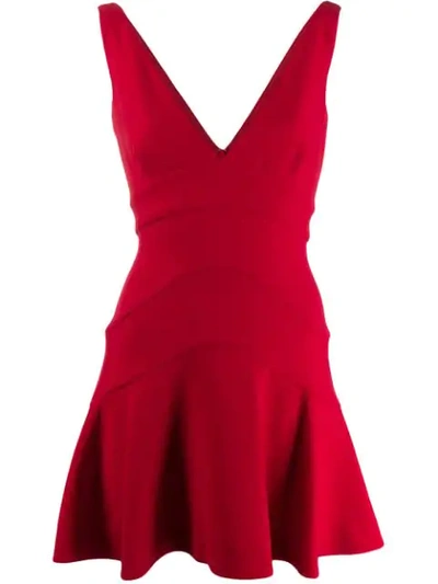 Shop Dsquared2 Peplum Mini Dress In Red
